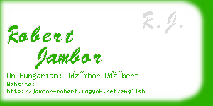 robert jambor business card